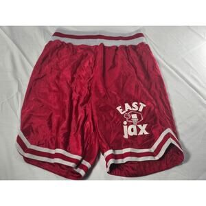 East Jax Red Basketball Shorts Men's L RBA USA Made 90s Retro Gym Tricot Mesh